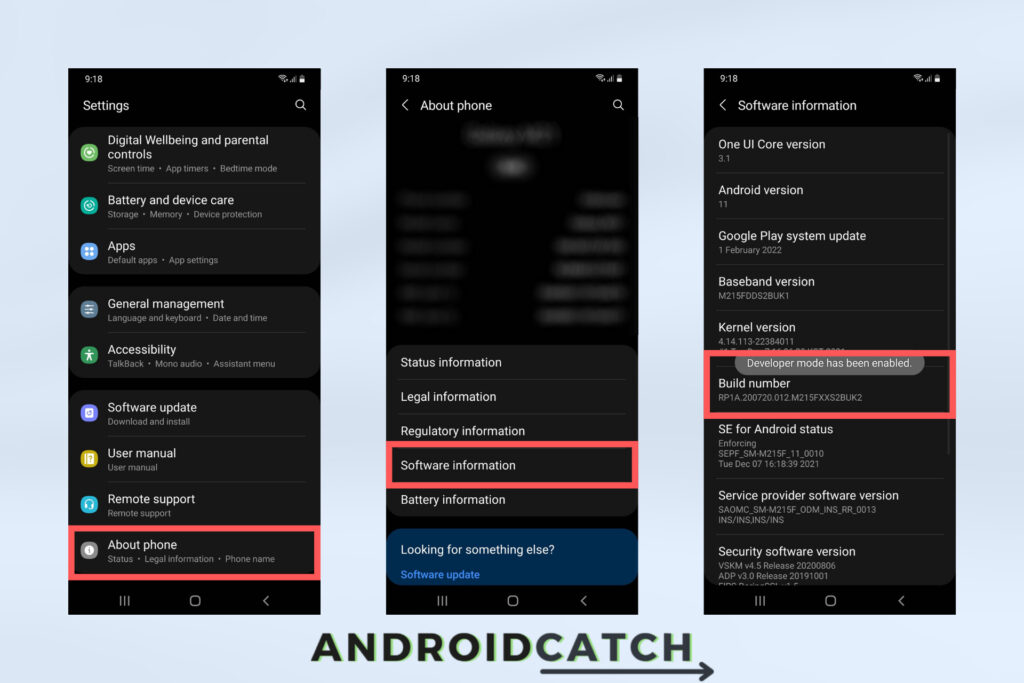 Enable Developer options on your Samsung Galaxy M01s